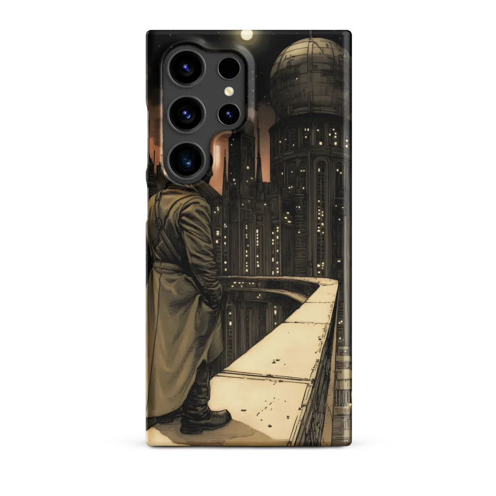 A Contemplative Gaze Over the Futuristic Metropolis