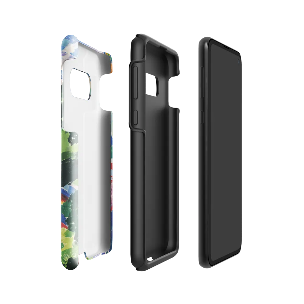 Elysium: A Soaring Figure Amidst Colorful Landscapes | Phone Case |  S10e | Tough Case | Glossy