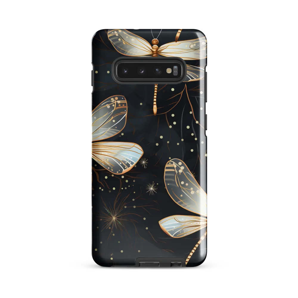 Ethereal Dance: Dragonflies in a Midnight Garden | Phone Case |  S10 Plus | Tough Case | Glossy