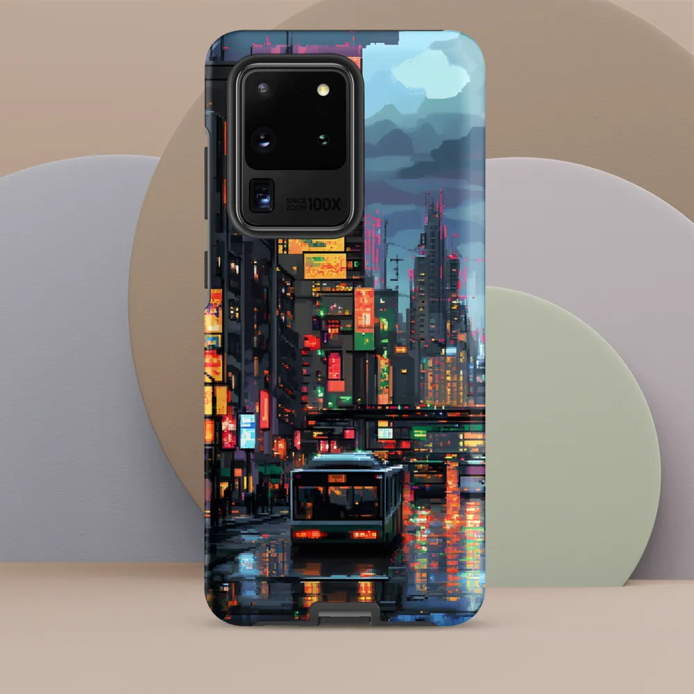 Neon Dreams: A Pixelated Urban Night