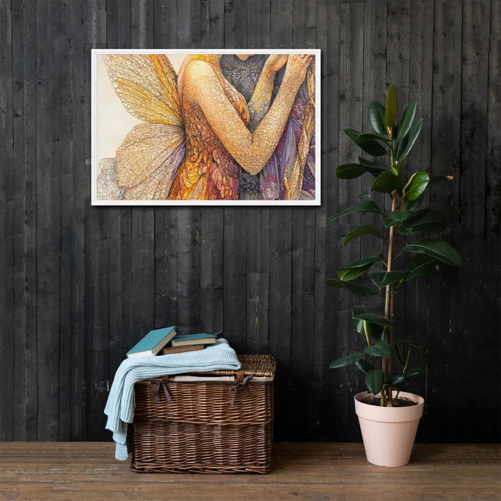 Whispers of the Frosted Meadow | Canvas with White Frame | 24″×36″