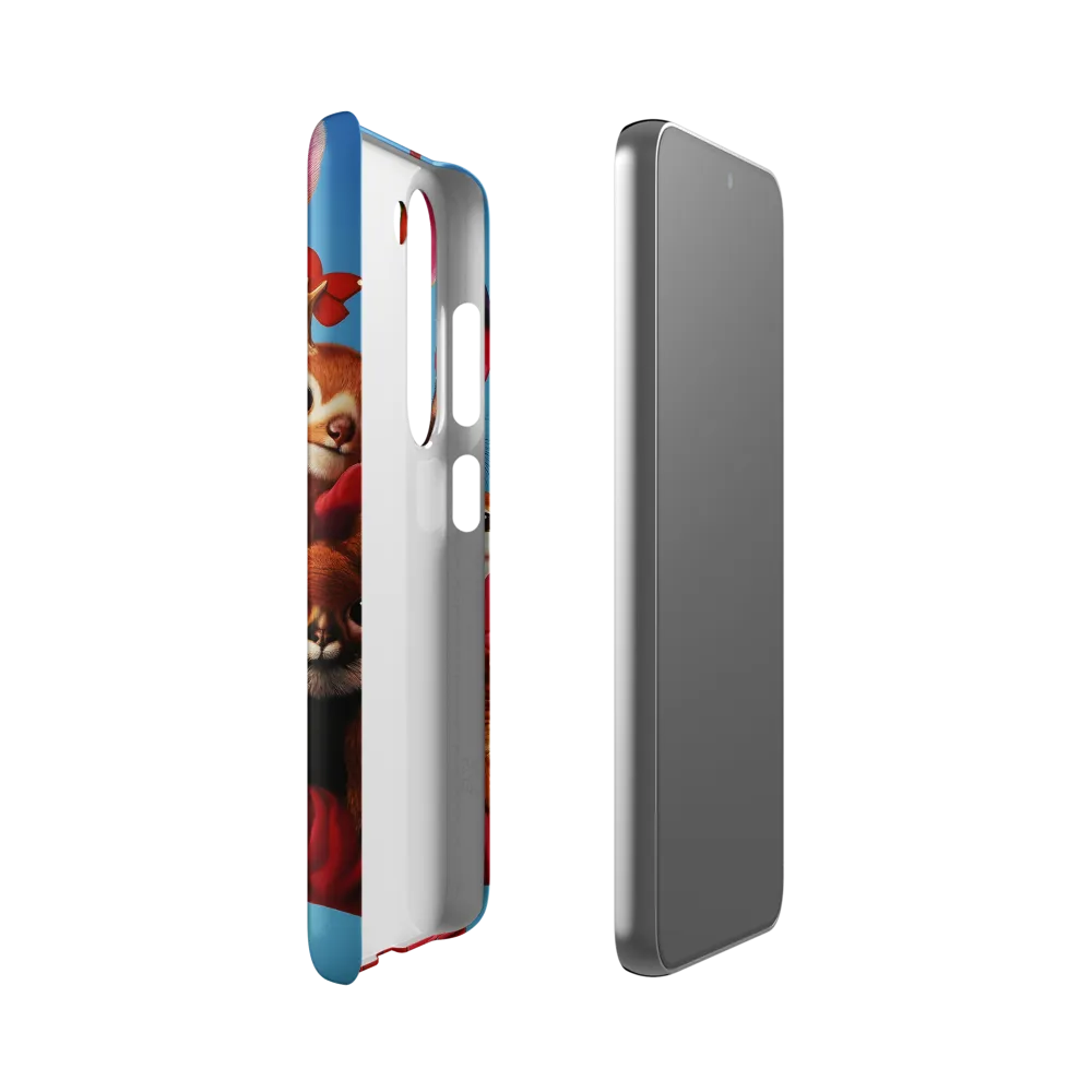 Harmony in Whimsy: A Modern Animal Ensemble | Phone Case |  S23 | Snap Case | Matte