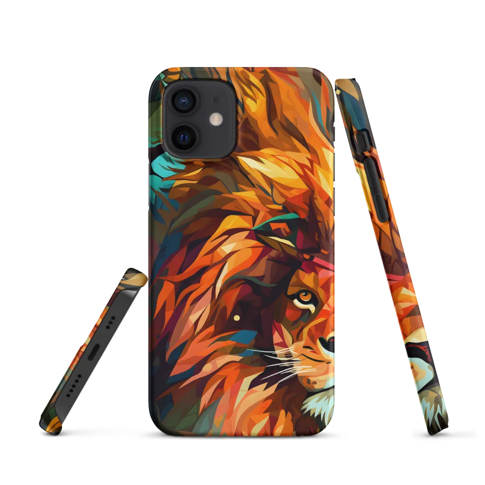 Majestic Gaze: The Polygonal Lion