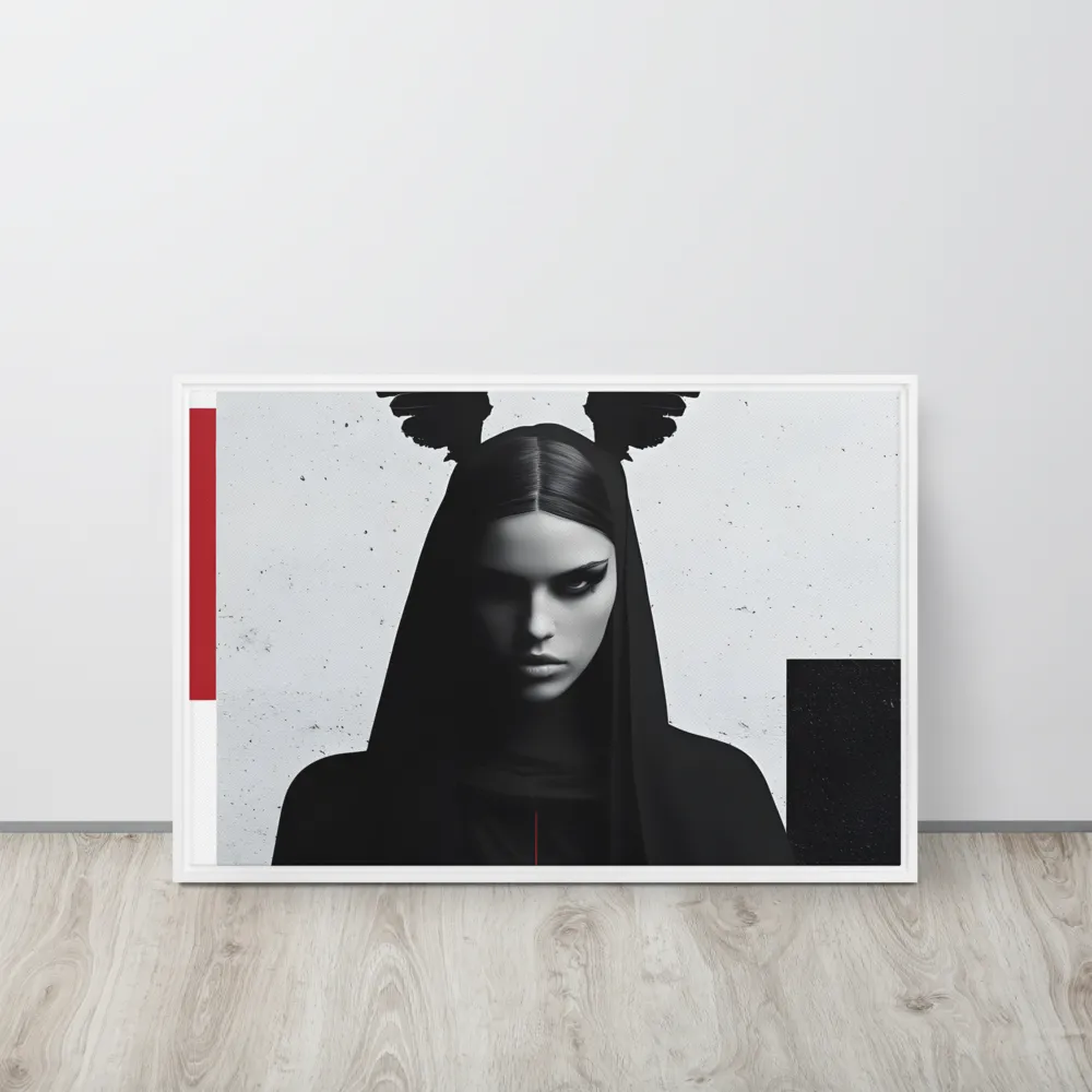 Whispers of Darkness | Canvas with White Frame | 20″×30″