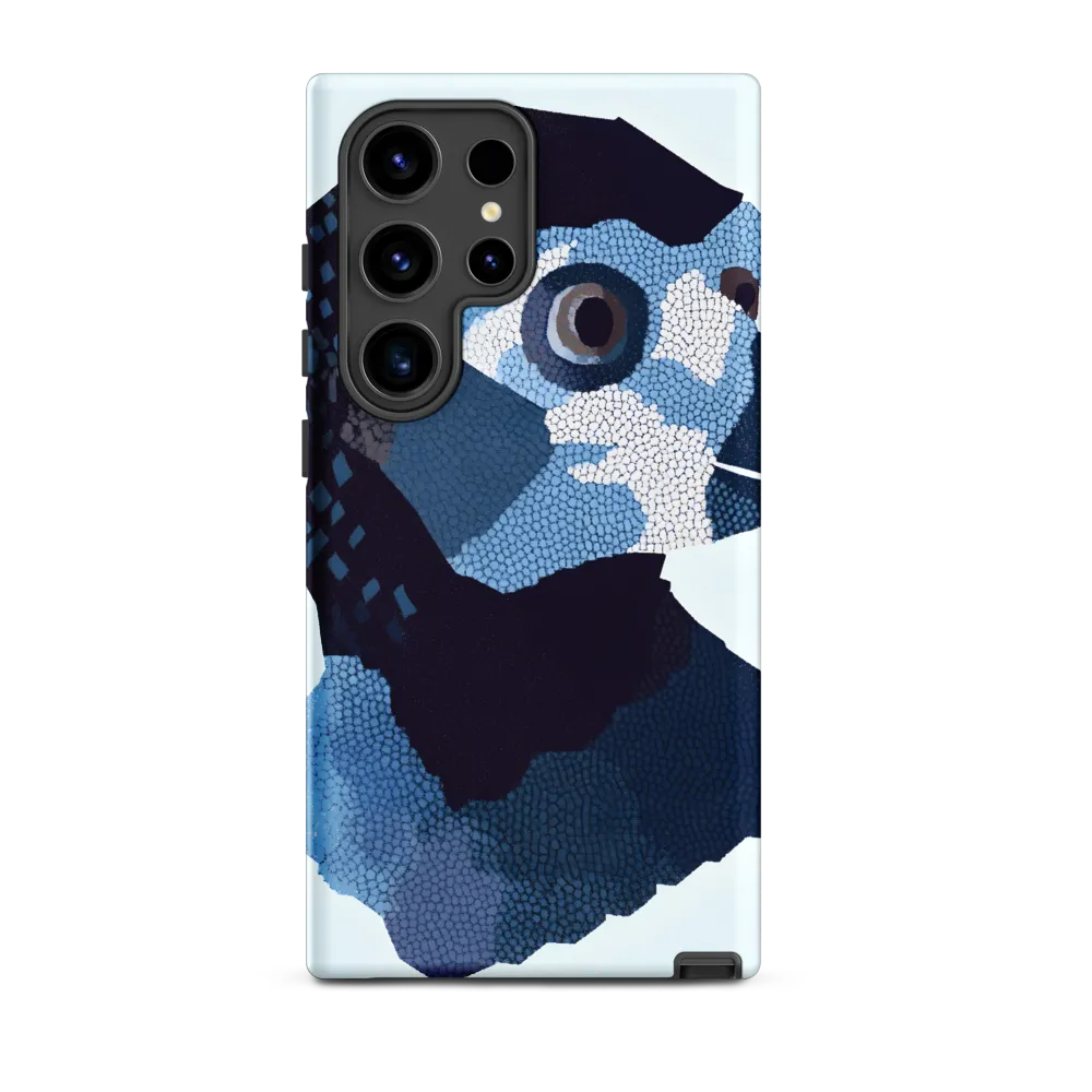 Abstract Avian Portrait in Blue