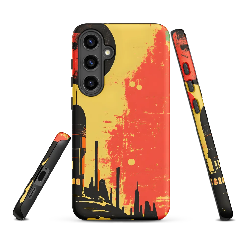 Journey to the Stars: A Retro-Futuristic Landscape | Phone Case |  S24 Plus | Tough Case | Matte