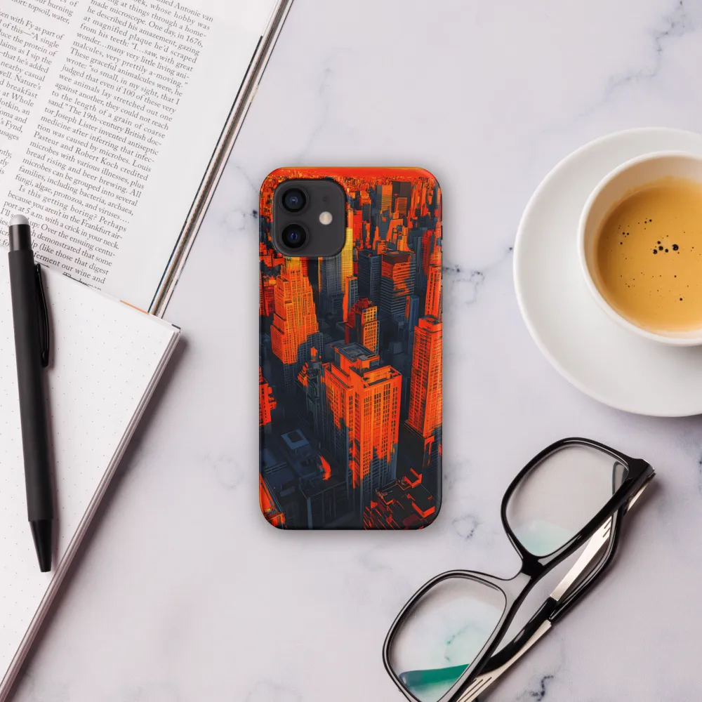 Urban Dawn: A Digital Ode to Skyscrapers | Phone Case |  12 | Snap Case | Matte