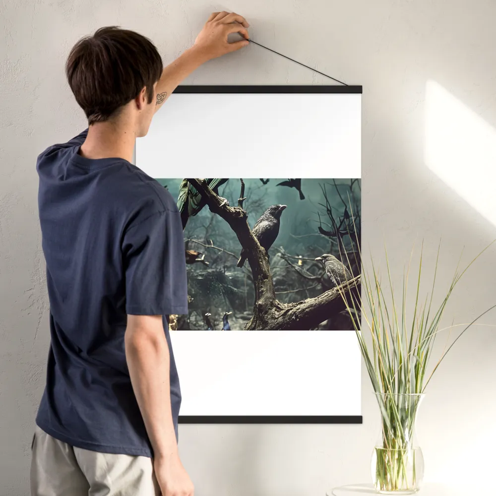 Whispers of the Avian Realm | Poster With Black Wood Hanger | 24″×36″