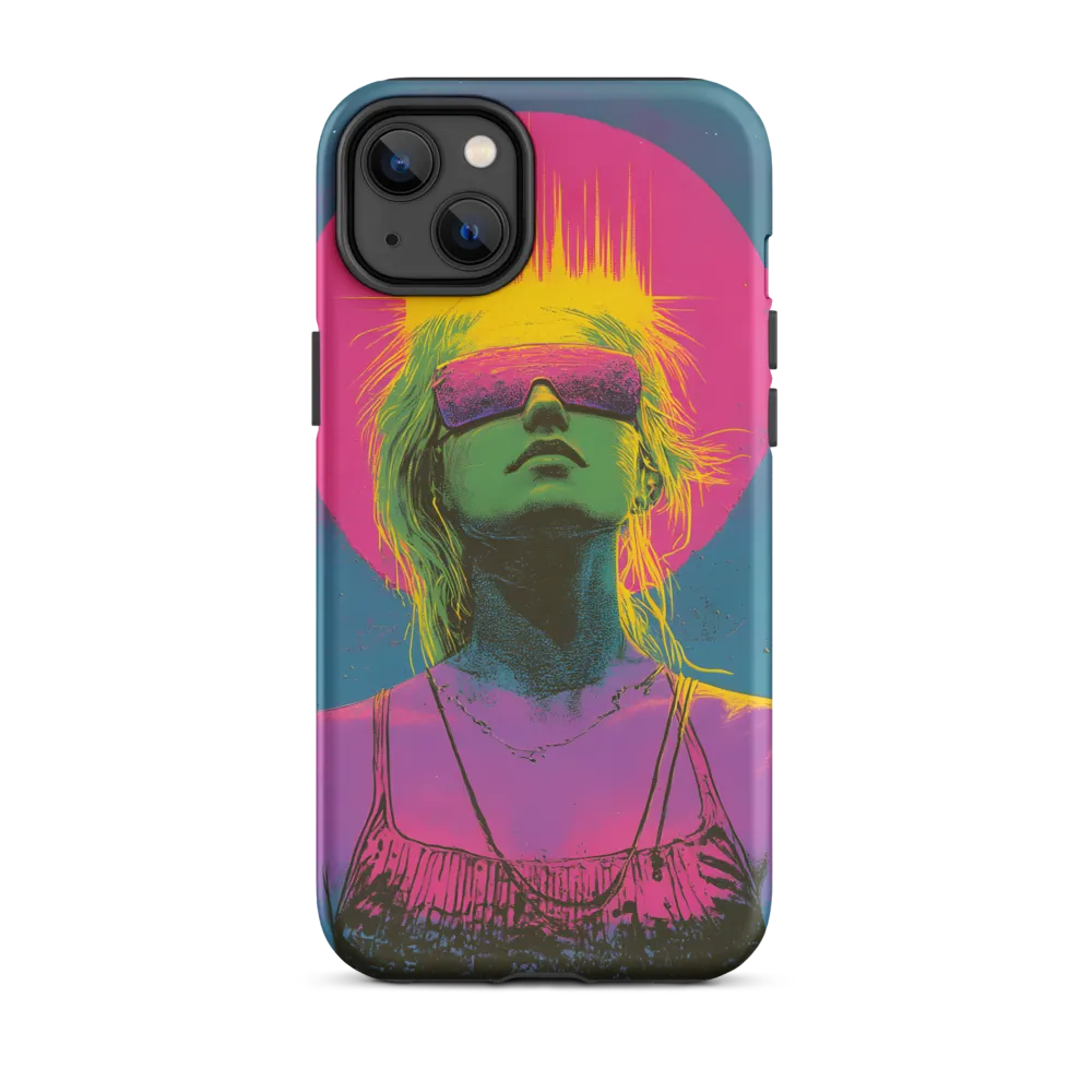 Neon Dreams: Portrait of a Modern Muse | Phone Case |  14 Plus | Tough Case | Matte