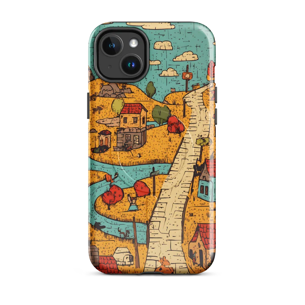 Whimsical Village Landscape