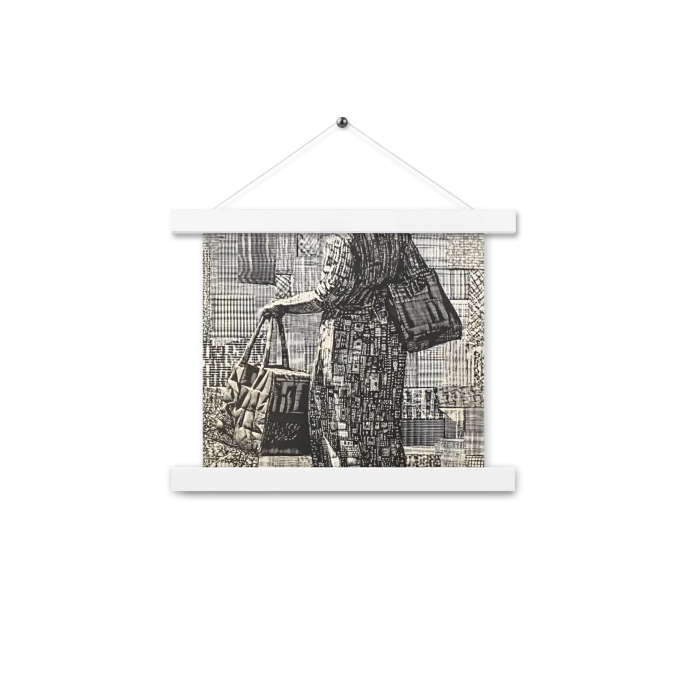 Urban Reflections: A Shopping Narrative | Poster With White Wood Hanger | 10″×10″