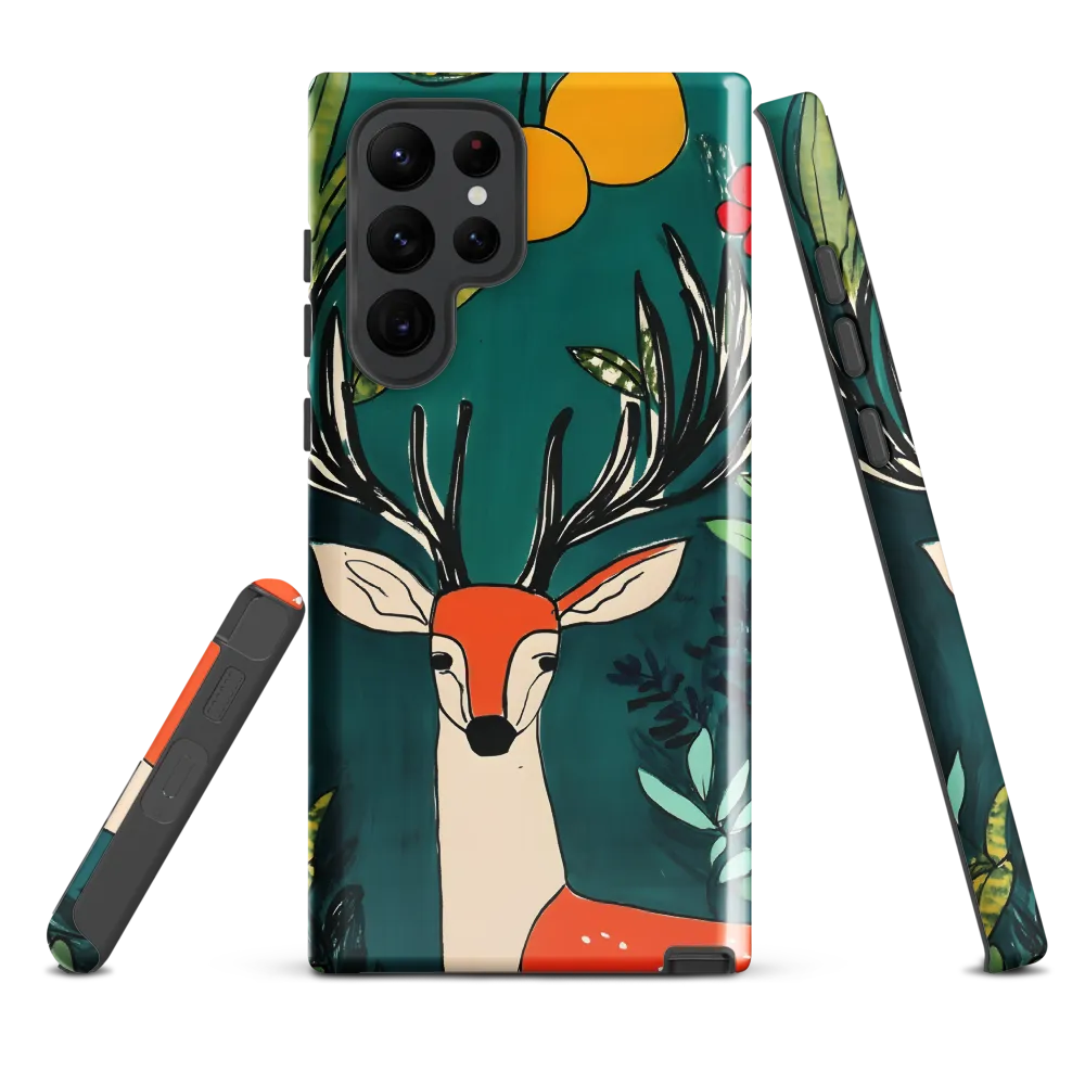Nature's Embrace: The Majestic Deer | Phone Case |  S22 Ultra | Tough Case | Glossy