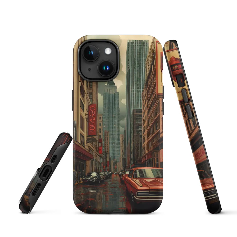 Nostalgic Cityscape: Reflections of a Forgotten Era | Phone Case |  15 | Tough Case | Matte