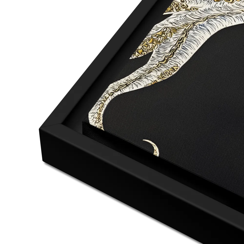 Elegance of the Majestic Peacock | Canvas with Black Frame | 16″×20″