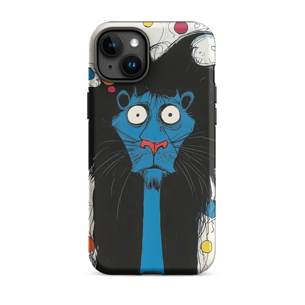 Whimsical Blue Lion