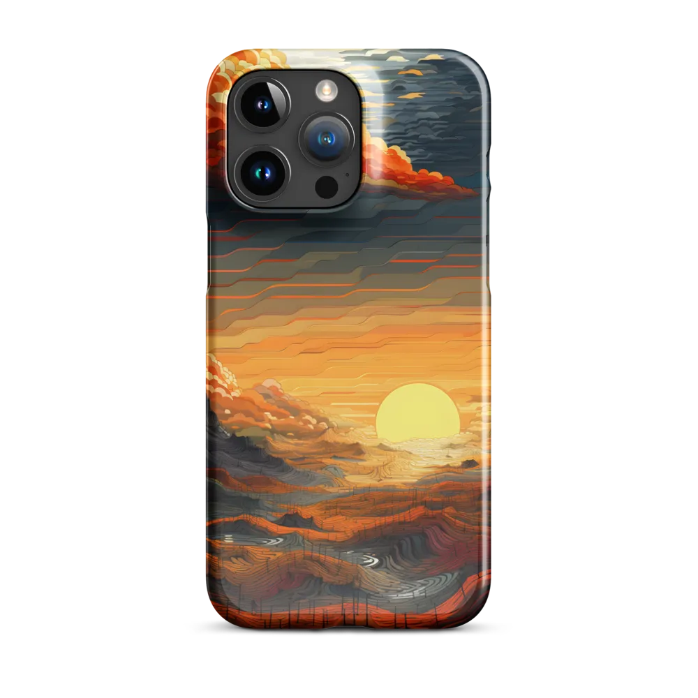 Ethereal Sunset: A Serene Landscape in Flowing Forms
