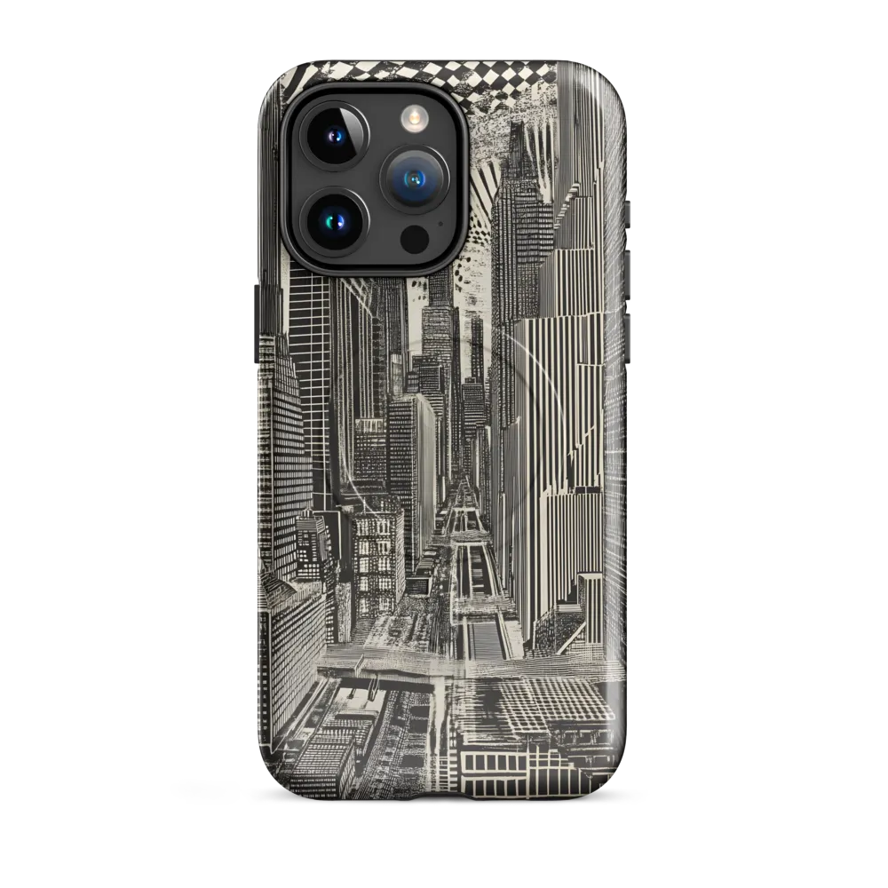 Urban Dreams: A Surreal Cityscape | Phone Case |  15 Pro Max | MagSafe® Tough Case | Glossy