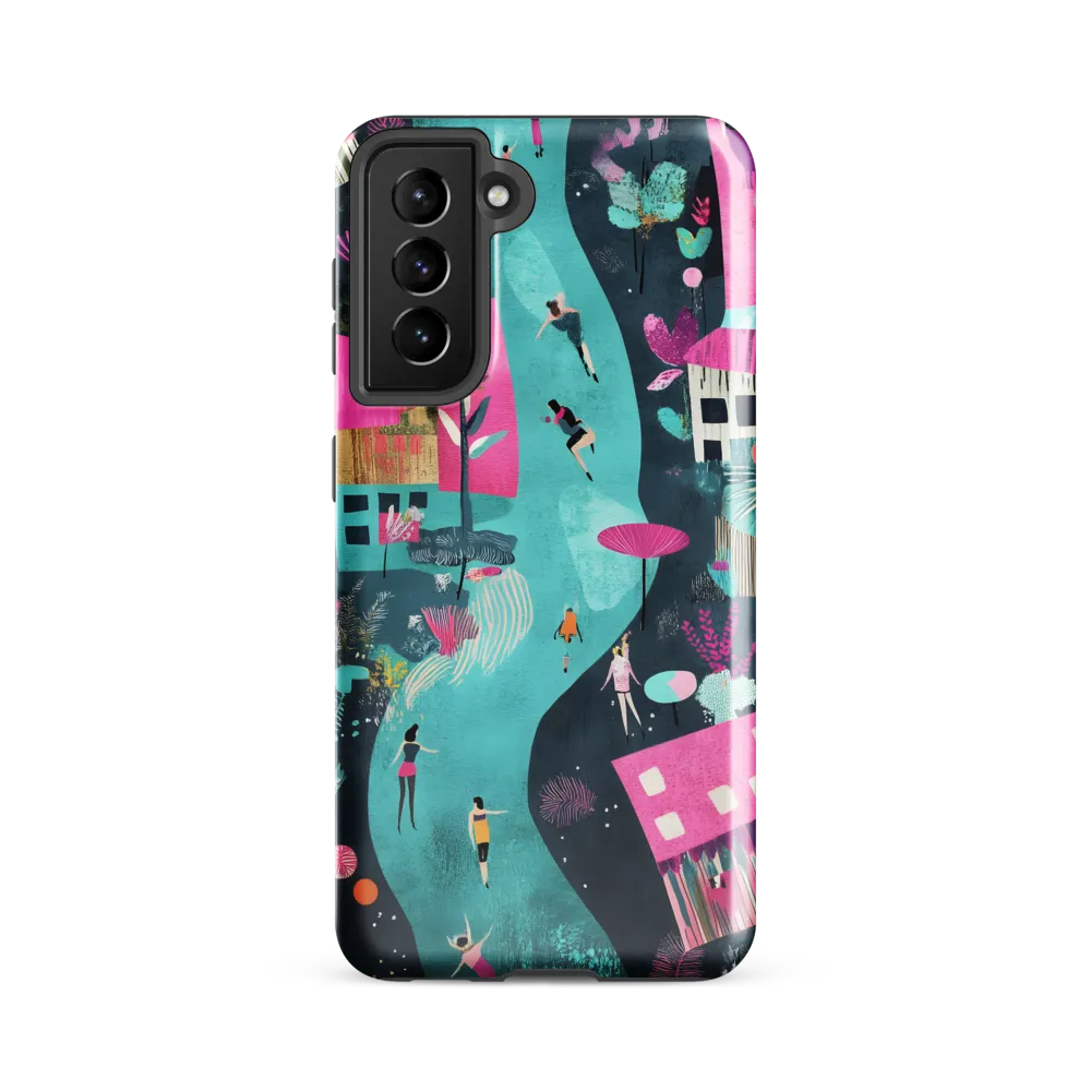 Whimsical Journey Through a Vibrant Landscape | Phone Case |  S21 FE | Tough Case | Glossy