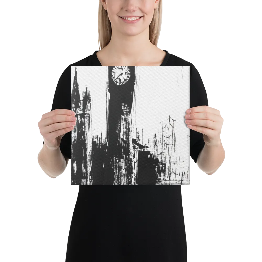 Clock Tower in Motion | Canvas | 12″×12″