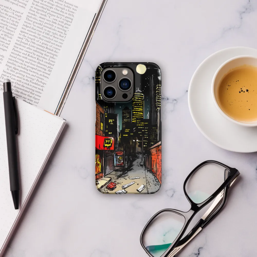 Nocturnal Cityscape: The Hidden Alley | Phone Case |  14 Pro | Snap Case | Matte