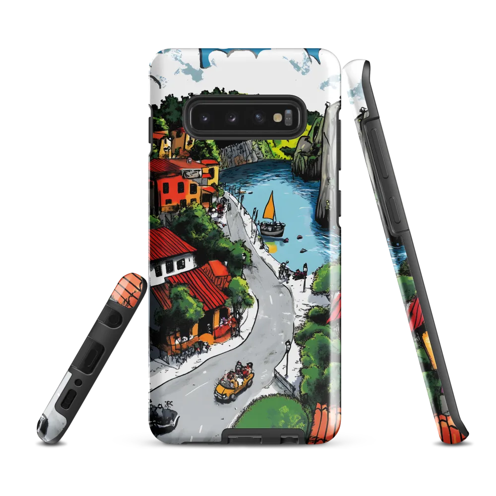 Whimsical Village by the Water | Phone Case |  S10 Plus | Tough Case | Glossy