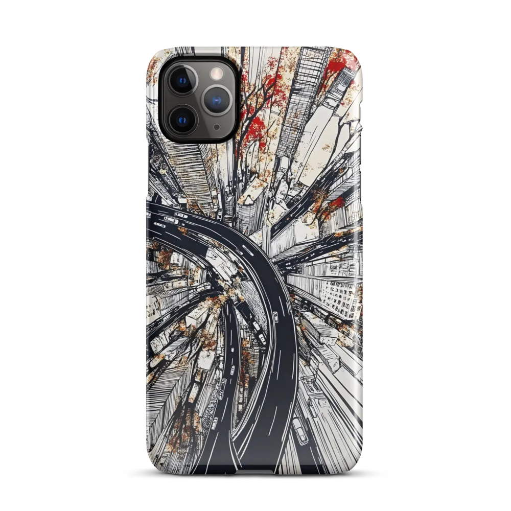 Urban Symphony: Aerial View of Life | Phone Case |  11 Pro Max | Snap Case | Glossy