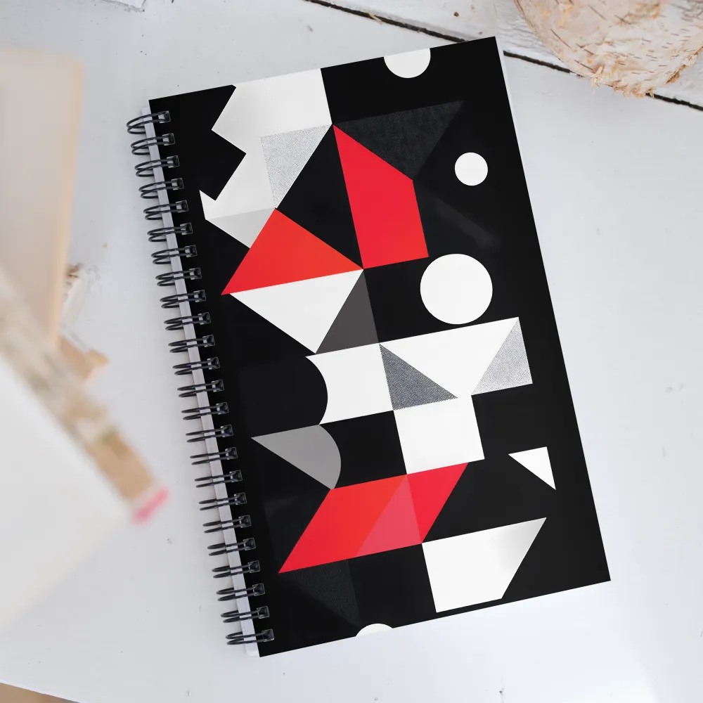 Dynamic Geometric Composition | Spiral Notebook