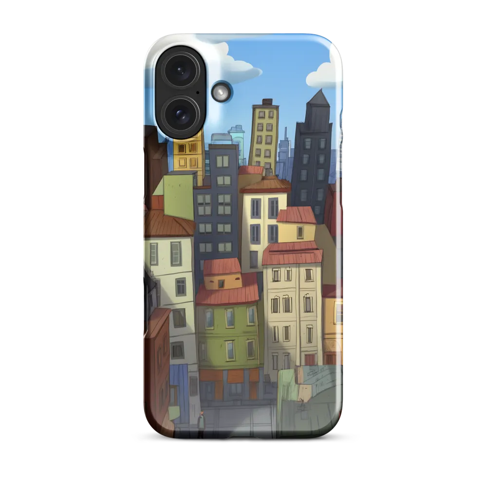 Urban Symphony: A Colorful Cityscape | Phone Case |  16 Plus | Snap Case | Glossy