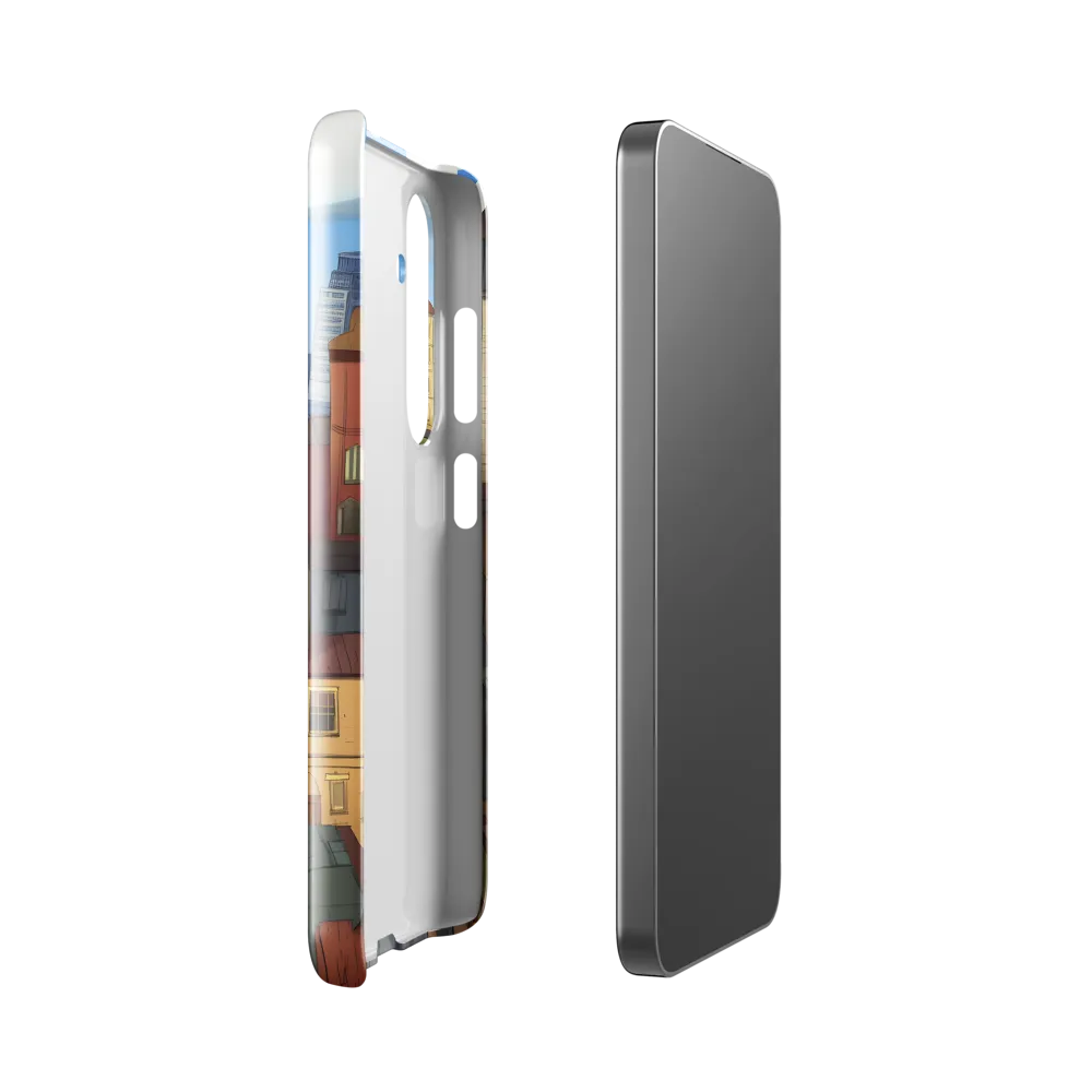 Urban Symphony: A Colorful Cityscape | Phone Case |  S24 | Snap Case | Glossy