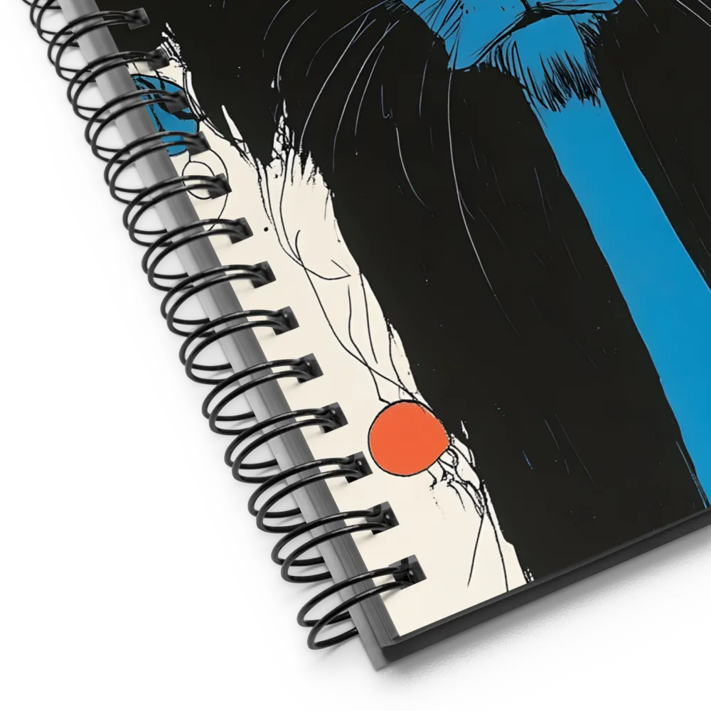 Whimsical Blue Lion | Spiral Notebook