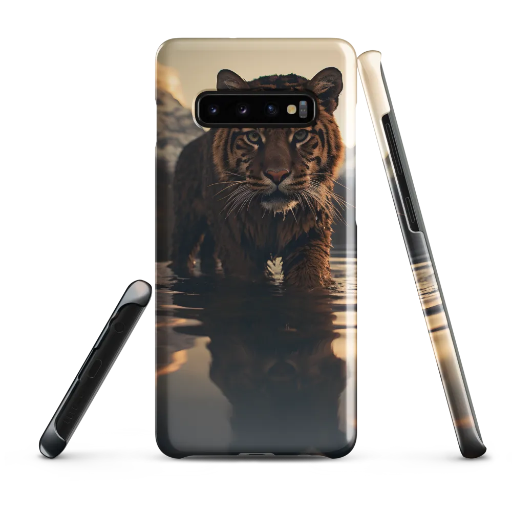 Majestic Reflection: The Tiger's Domain | Phone Case |  S10 Plus | Snap Case | Glossy