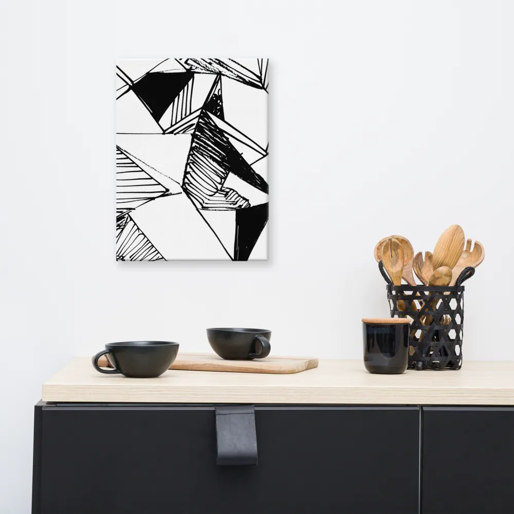 Dynamic Geometry in Ink | Canvas | 12″×16″