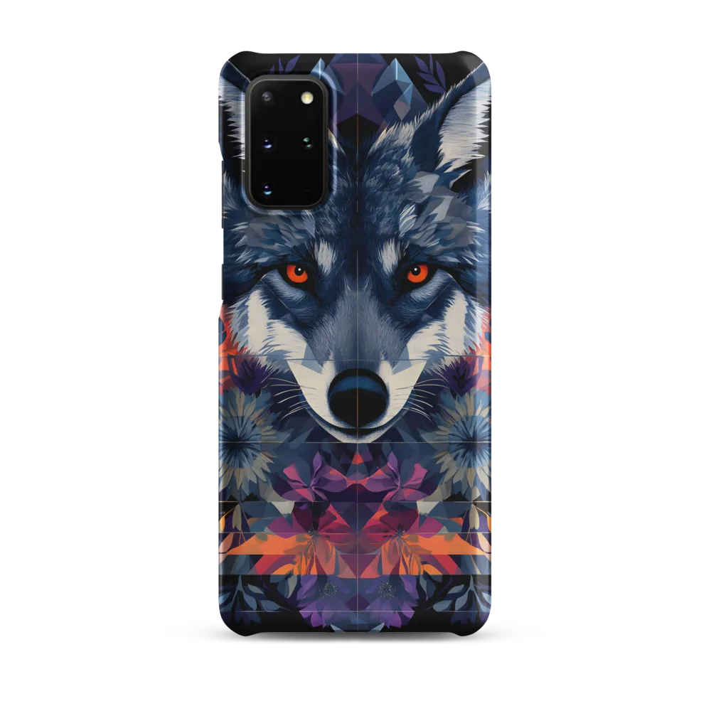 Mystical Wolf Amidst Floral Geometry