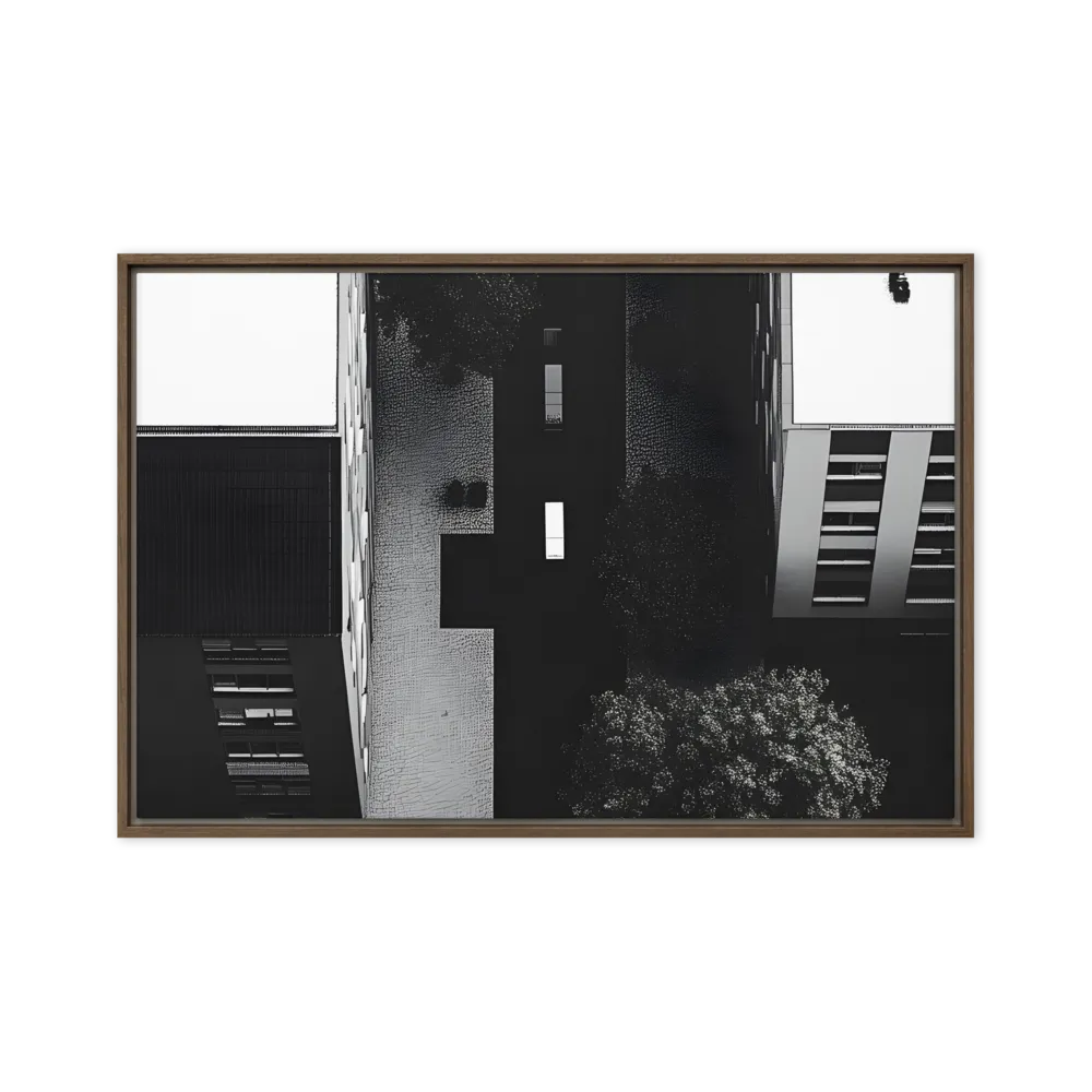 Urban Serenity from Above | Canvas with Brown Frame | 20″×30″
