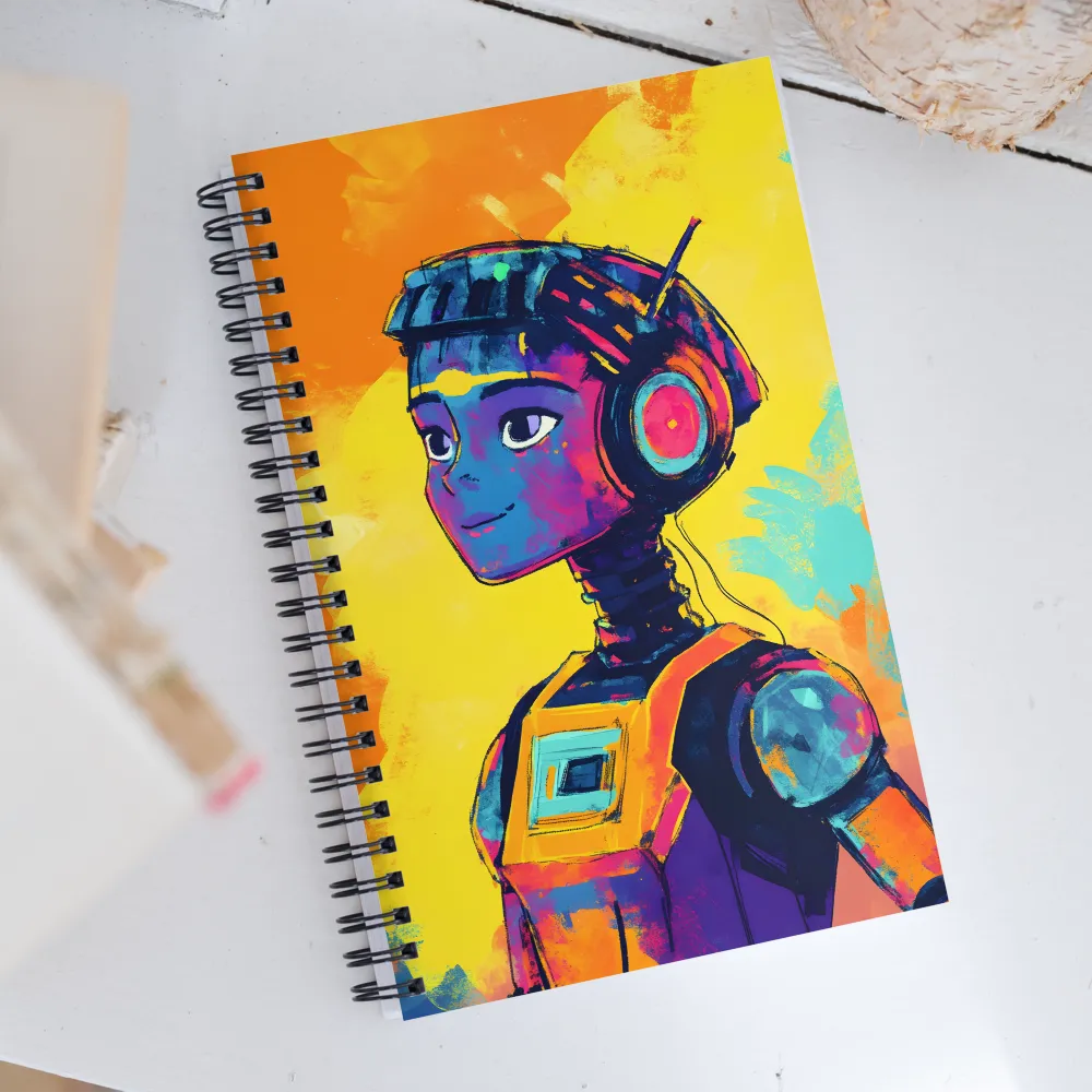 Playful Cyborg Symphony | Spiral Notebook