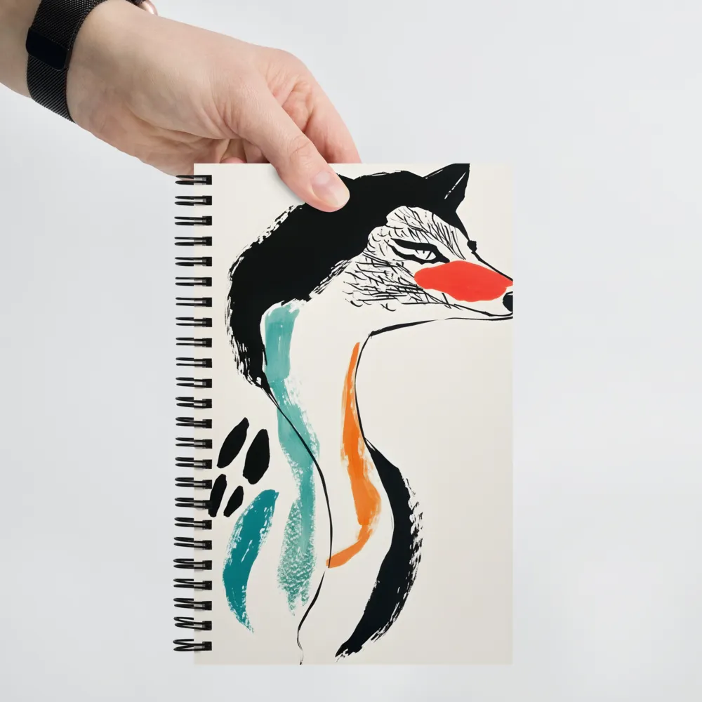 Fox in Bold Lines | Spiral Notebook