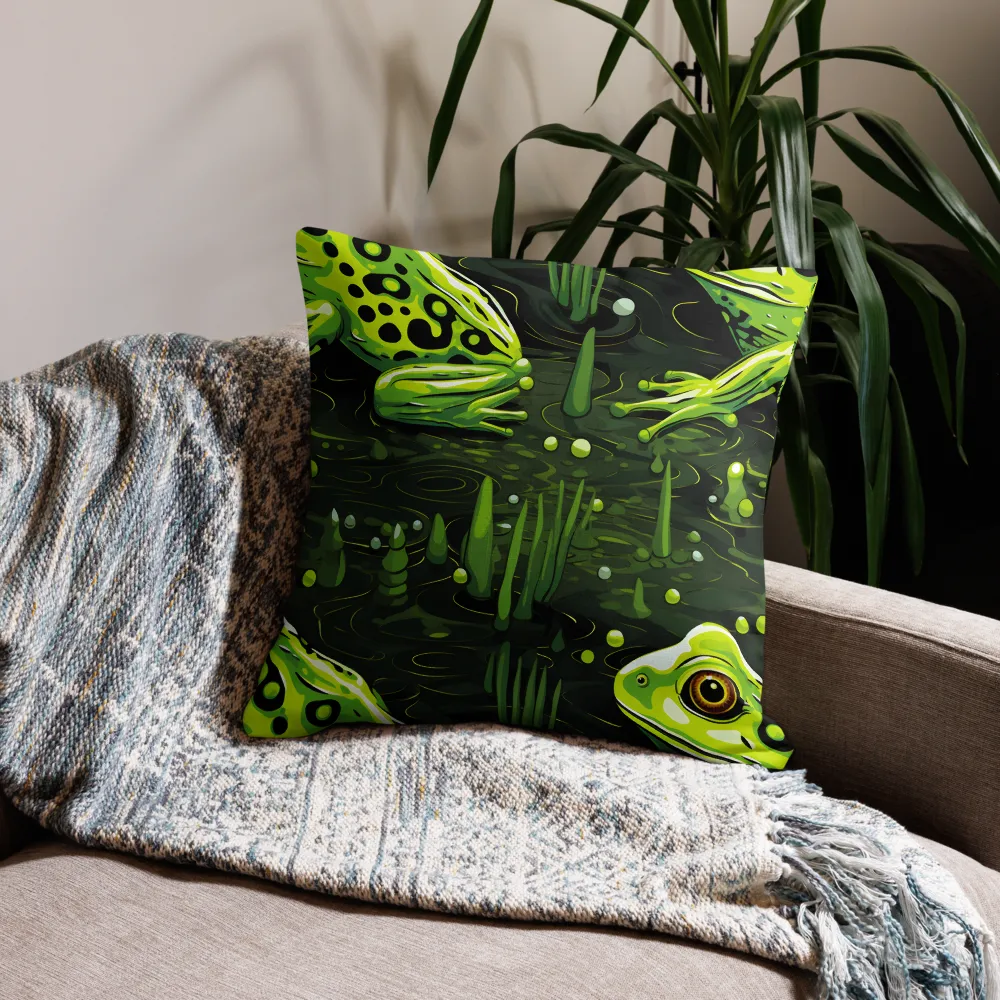 Green Harmony: Life Beneath the Surface | Pillow & Pillow Case | Multiple Sizes