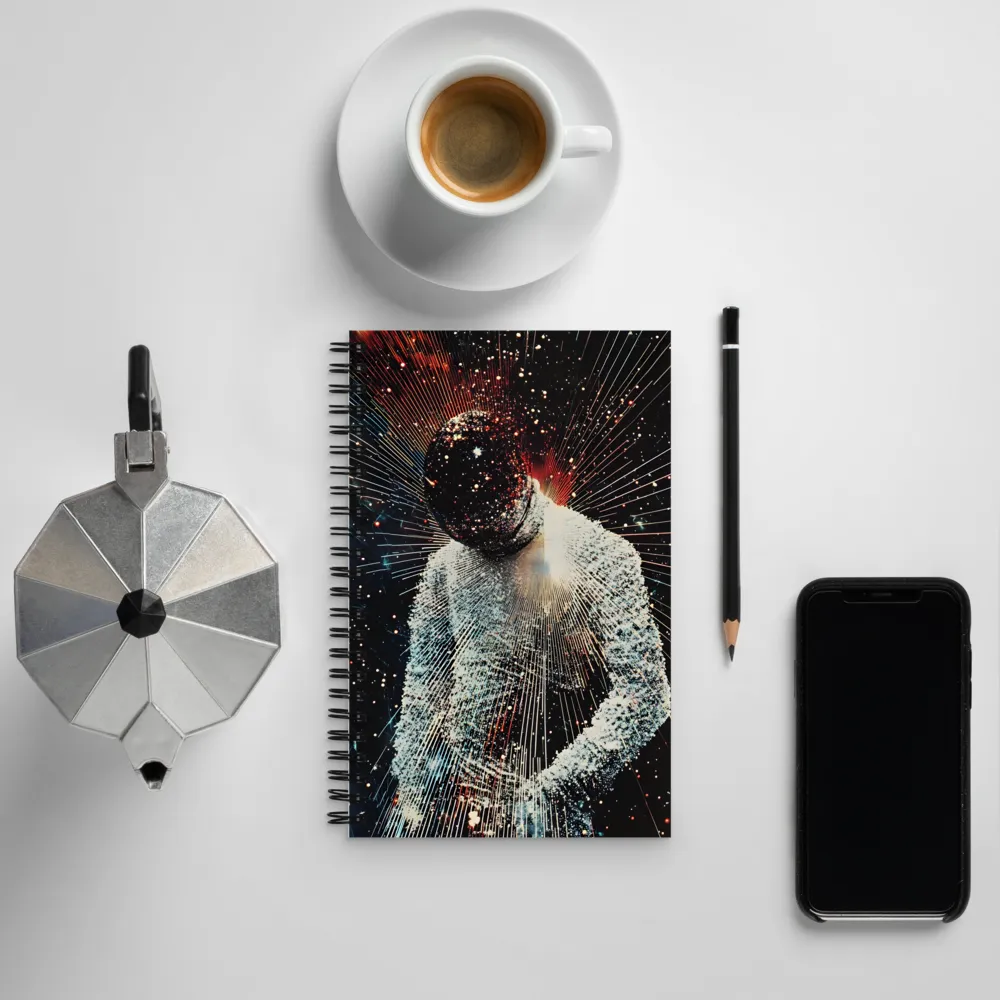 Ethereal Astronaut: A Journey Through the Cosmos | Spiral Notebook