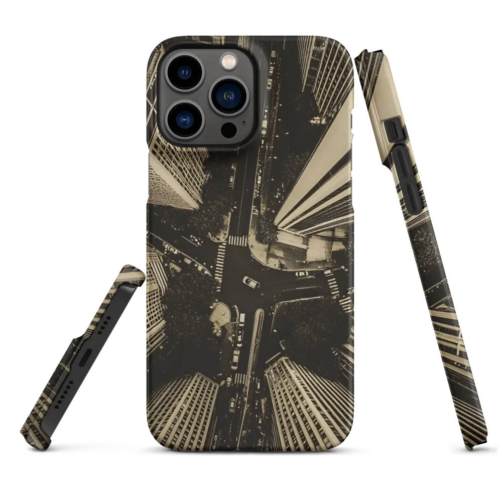 Urban Symphony: Aerial Perspective of City Life | Phone Case |  13 Pro Max | Snap Case | Matte