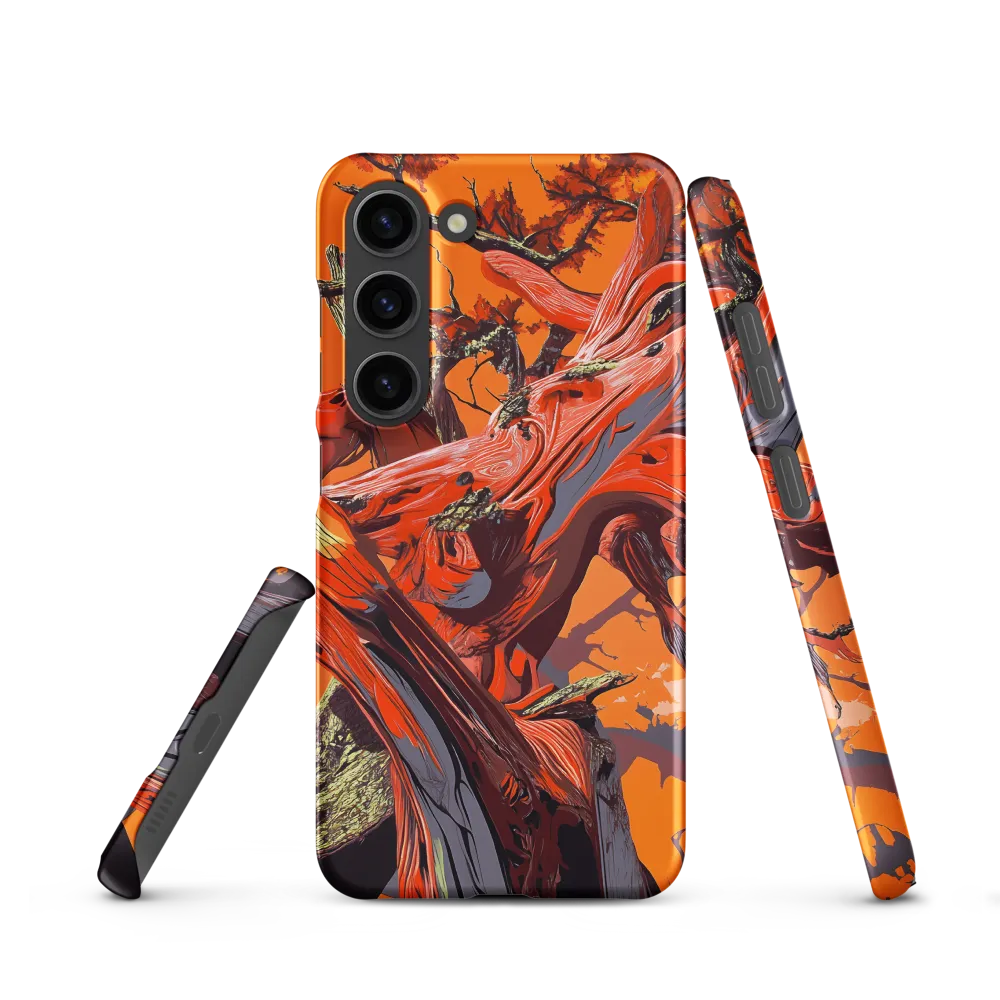Life in Motion: An Abstract Tree | Phone Case |  S23 | Snap Case | Matte