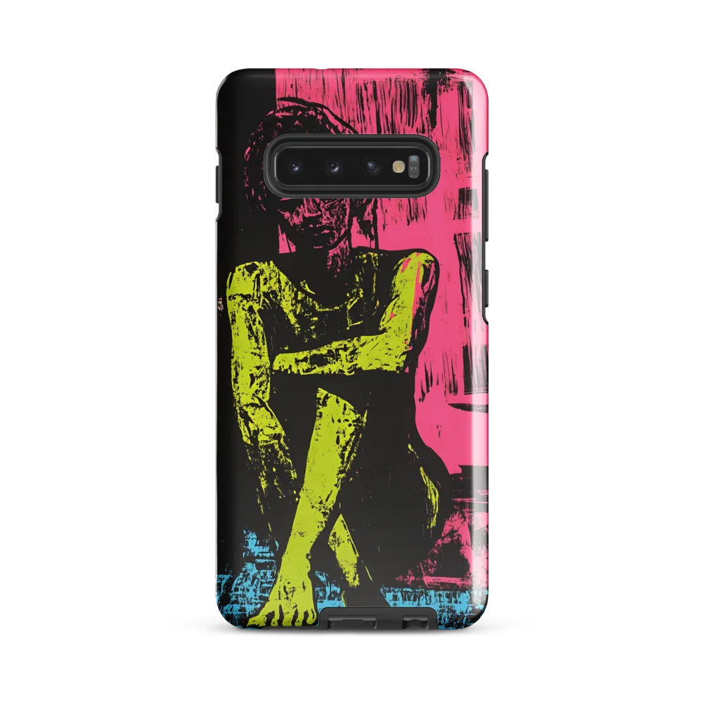 Contemplation in Neon | Phone Case |  S10 Plus | Tough Case | Glossy