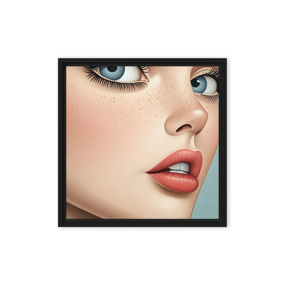 Intriguing Elegance | Canvas with Black Frame | 16″×16″