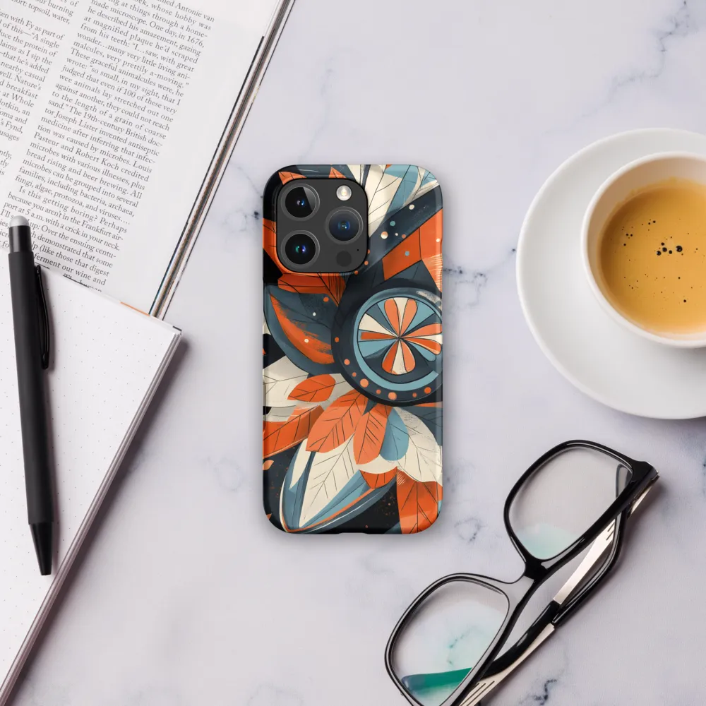 Floral Symphony in Orange and Teal