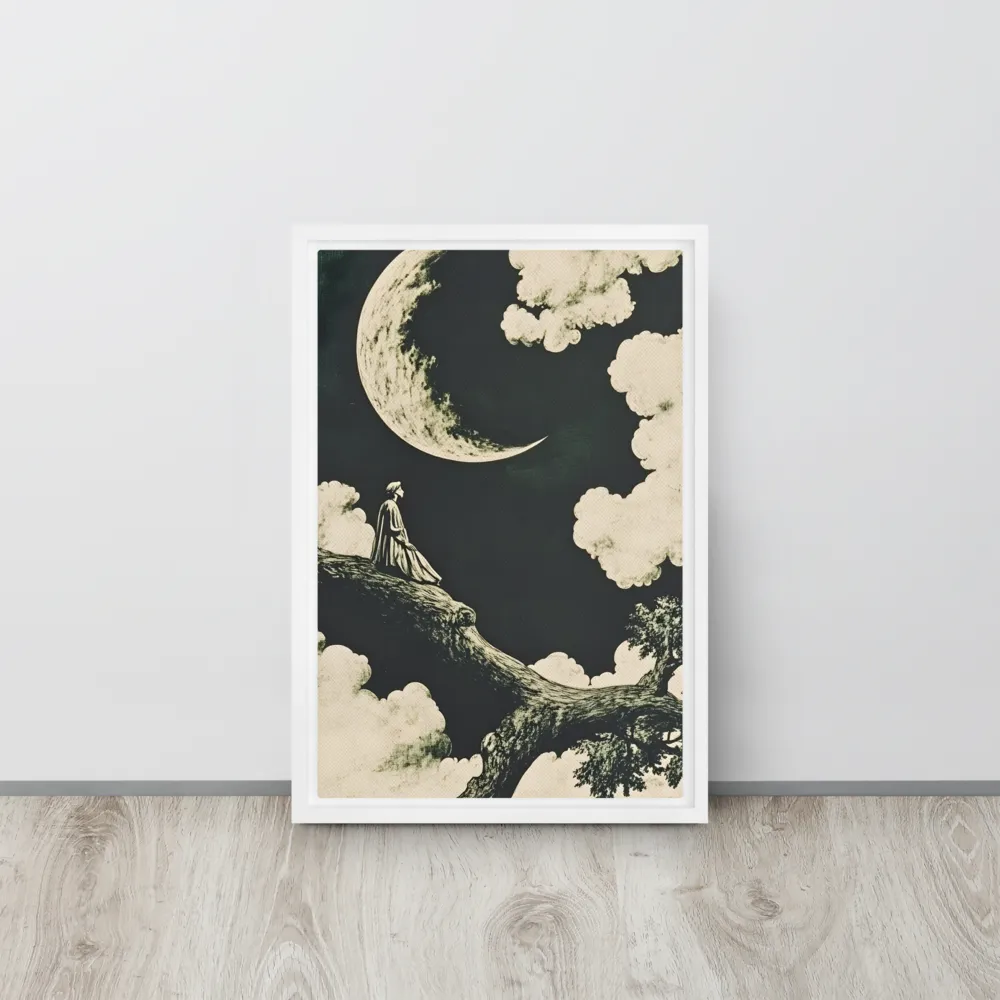 Whispers of the Moon | Canvas with White Frame | 12″×18″