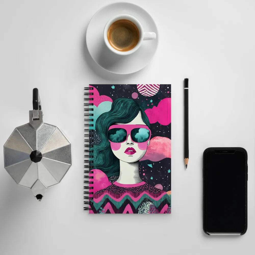 Chic Dreams: A Pop Art Portrait | Spiral Notebook