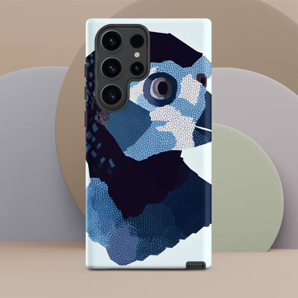 Abstract Avian Portrait in Blue