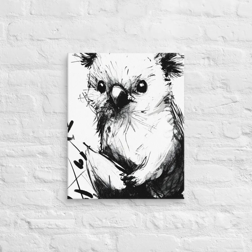 Whimsical Koala in Ink | Canvas | 16″×20″