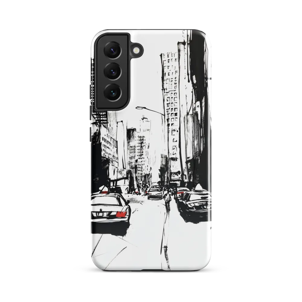 Urban Pulse: A Monochromatic Journey | Phone Case |  S22 Plus | Tough Case | Glossy