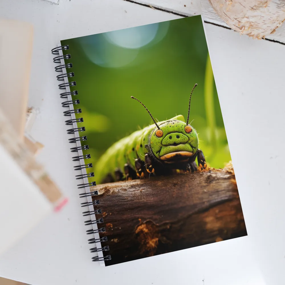 A Caterpillar's Luminous Journey | Spiral Notebook