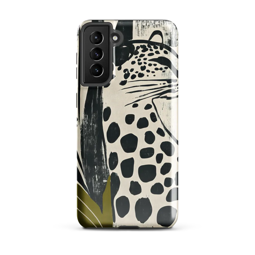 Leopard in Silhouette: A Modern Appeal | Phone Case |  S21 Plus | Tough Case | Glossy